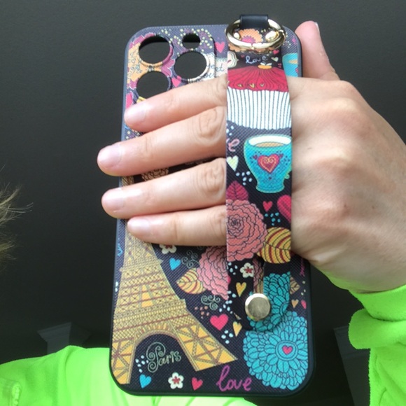 For iPhone 13,13 pro,13 pro max phone case with wrist strap kickstand keychain - Picture 17 of 17